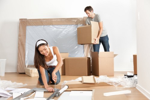 Packed household items prepared for long-term storage in Earlscourt