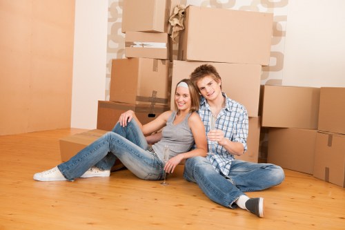 Packed boxes and student belongings stored safely in Earlscourt