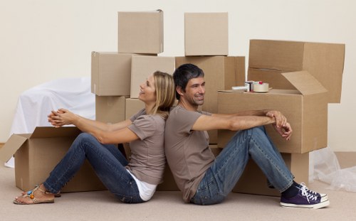 Neatly arranged storage unit for household belongings in Earlscourt
