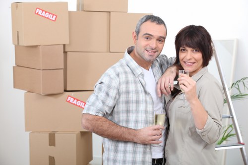 Local Earlscourt relocation planning with packed boxes and furniture